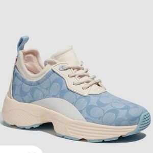 NWB Coach C270‎ Tech Runner signature canvas chambray blue/cream size 5 EU  35.5